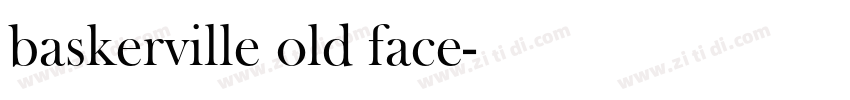 baskerville old face字体转换
